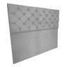 Cabeceira Capitonê King 195cm Jade Suede Cinza SLK Decor Cabeceira Jade - 5