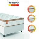 Ver imagem 5 de Cama Box Colchão Solteiro Molas Ensacadas Real 88x188x65cm Linho Branco / Bege Inducol
