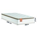 Ver imagem 4 de Cama Box Colchão Solteiro Molas Ensacadas Real 88x188x65cm Linho Branco / Bege Inducol