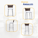 Ver imagem 4 de Kit 3 Bancos Alto Tamborete para Balcão Junco Argila Àrea de Lazer Ilha Bancada bar Churrasqueira