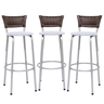 Kit 3 Bancos Alto Tamborete para Balcão Junco Argila Àrea de Lazer Ilha Bancada bar Churrasqueira - 1