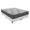 Ver imagem 1 de Cama Box Bipartido Casal Branco e Colchão Airtech 100 D33 Ortobom