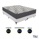 Ver imagem 3 de Cama Box Bipartido Casal Branco e Colchão Airtech 100 D33 Ortobom