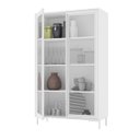 Ver imagem 3 de Cristaleira 90x148,5cm com 2 Portas de Vidro e 3 Prateleiras Branco BH09