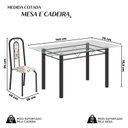 Ver imagem 3 de Conjunto para Sala de Jantar com 6 Cadeiras Lívia Preto/Arabesco