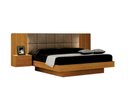 Ver imagem 1 de Cama de Casal Queen Size Braga com Mesa de Cabeceira e Painel Almofadado Leifer Moveis Cinamomo, Jol