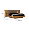 Cama de Casal Queen Size Braga com Mesa de Cabeceira e Painel Almofadado Leifer Moveis Cinamomo, Jol - 2