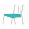 Kit com 2 Cadeiras 050 America Cromo Branca/azul Turquessa - Artefamol - 3