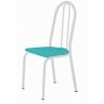 Kit com 2 Cadeiras 050 America Cromo Branca/azul Turquessa - Artefamol - 2