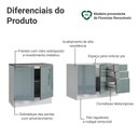 Ver imagem 4 de Armário de Cozinha Compacta 200 Cm Branco/cinza Lux Madesa 06