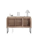 Ver imagem 3 de Aparador Buffet para Sala Industrial Oslo Montana Preto