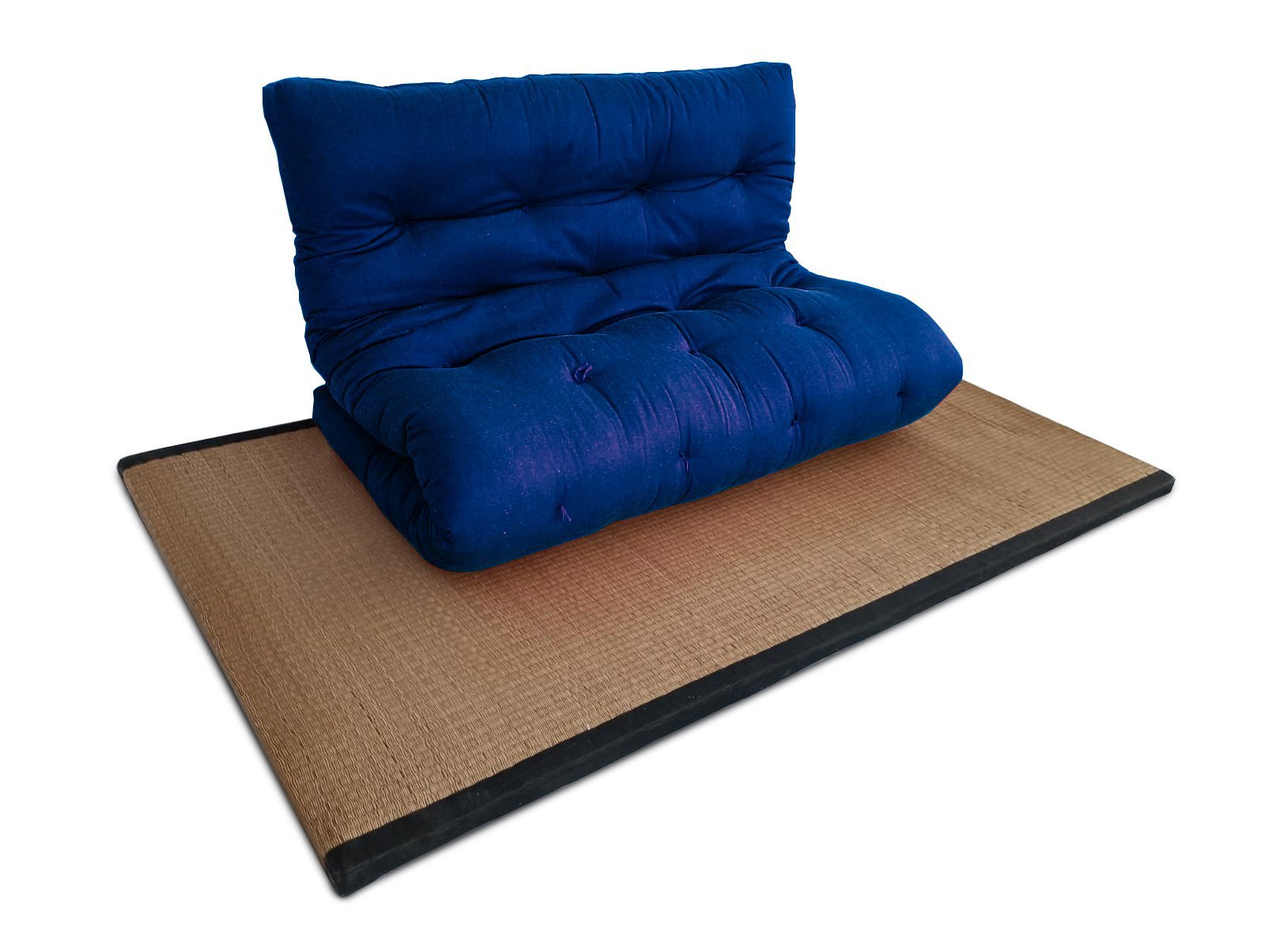 Futon 02 Lugares Slim 128x188x10cm - Cor Azul FUTON BRASIL - 4