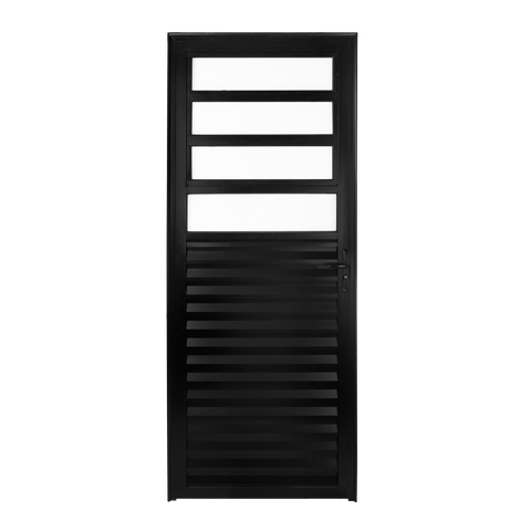 Porta Basculante Alumínio Preto (a) 210 X 90 (l) Linha 25 Cmc