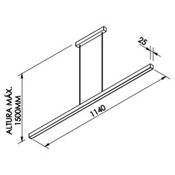Lustre Pendente Newline Fit Led 637 Bivolt Branco 4000K Luz Neutra - 3 Lustre Pendente Newline Fit Led 637 Bivolt Branco 4000K Luz Neutra - 3