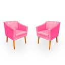 Ver imagem 1 de Kit com 2 Cadeiras Poltrona para Sala Moderna e Versátil Millie Corino