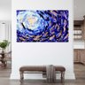 Quadro Decorativo Tela Canvas Abstrato Shoal Of Fish - 150x80 Cm - 3