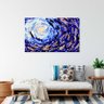 Quadro Decorativo Tela Canvas Abstrato Shoal Of Fish - 150x80 Cm - 5
