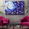 Quadro Decorativo Tela Canvas Abstrato Shoal Of Fish - 150x80 Cm - 2