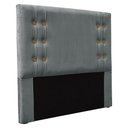 Ver imagem 3 de Kit Cabeceira e Calçadeira Recamier Queen 1,60m Gênova Veludo Cinza Grafite - Pallazio