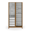 Ver imagem 3 de Guarda-Roupa 2 Portas MDF 18mm Puxador Embutido Cor Nogueira