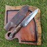 Faca Tática Forjada Artesanal Sobrevivência 8" em Aço carbono 5160 Full Tang - 8