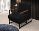 Ver imagem 2 de Poltrona Banco do Papai Reclinável Puff Retrátil Versátil Moderno Extensão Bancada Premium Cor Preto