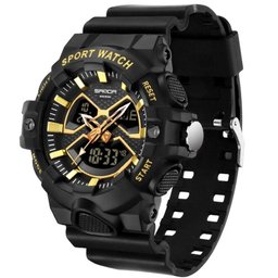 Relógio Pulso Masculino Led Digital Duplo a Prova Dágua - 1