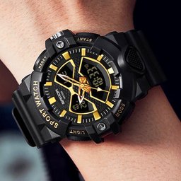 Relógio Pulso Masculino Led Digital Duplo a Prova Dágua - 2