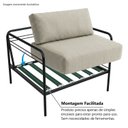 Ver imagem 6 de Poltrona Industrial Basileia 105cm Yescasa Veludo Tx Bege Castor