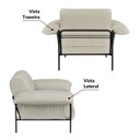 Ver imagem 5 de Poltrona Industrial Basileia 105cm Yescasa Veludo Tx Bege Castor