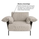 Ver mais imagens de Poltrona Industrial Basileia 105cm Yescasa Veludo Tx Bege Castor