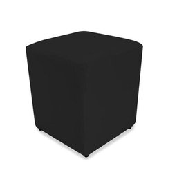 Puf Puff para Sala e Hall de Entrada Suede Preto Quadrado - 2
