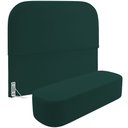 Ver imagem 1 de Cabeceira Cama Box Casal 140cm Lanna com Puff Recamier Doha W01 Bouclê Verde - Lyam Decor