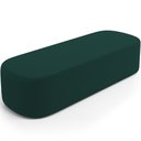Ver imagem 4 de Cabeceira Cama Box Casal 140cm Lanna com Puff Recamier Doha W01 Bouclê Verde - Lyam Decor