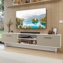 Ver imagem 1 de Rack para Tv até 80 Polegadas 218 Cm 2 Portas Branco/crema Agata Madesa