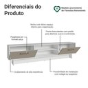 Ver imagem 4 de Rack para Tv até 80 Polegadas 218 Cm 2 Portas Branco/crema Agata Madesa