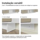 Ver imagem 6 de Rack para Tv até 80 Polegadas 218 Cm 2 Portas Branco/crema Agata Madesa