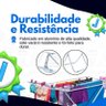 Varal De Alumínio Retrátil De Chão Com Abas Compacto Prático Área Interna Externa Estendedor Toalhas - 7