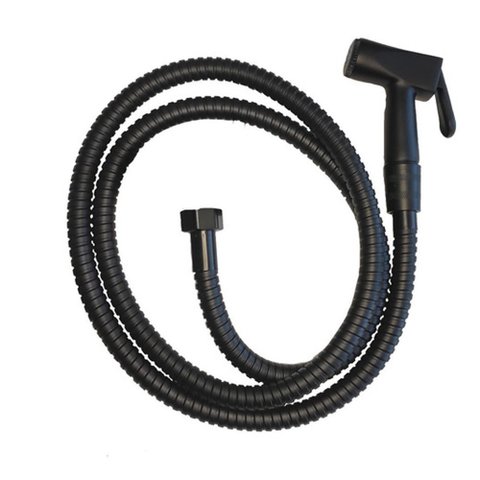 Engate para Chuveirinho Ducha Higienica Mangueira 1 Metro e 20cm Flexivel Pia Lavabo Banheiro Preto