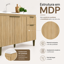 Ver imagem 5 de Balcão para Pia Iara 120cm 3 Portas 1 Gaveta com Prateleira Dourado - J Carvalho