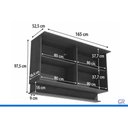 Ver imagem 3 de Armário Modulado Aéreo 4 Portas 165cm Liga Canela Kappesberg