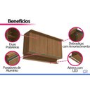 Ver imagem 5 de Armário Modulado Aéreo 4 Portas 165cm Liga Canela Kappesberg