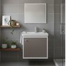 Kit Armário para Banheiro 40cm Mdf com Cuba + Espelheira - Veneto Gianduia - 1