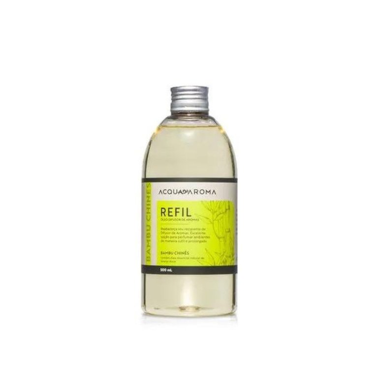 Refil Óleo Difusor de Varetas Acqua Aroma 500ml Bambu Chinês Refil Óleo Difusor de Varetas Acqua Aroma 500ml Bambu Chinês