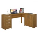 Ver imagem 2 de Mesa para Escritório 2 Portas 3 Gavetas Mirage Freijo - Pnr Móveis