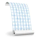 Ver imagem 5 de Papel de Parede Adesivo Xadrez Azul Lavável Fosco 10m