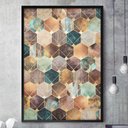 Ver imagem 1 de Quadro Decorativo Geométricos 3D Mármore Coloridos-34x49Cm