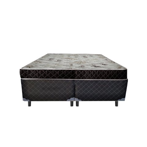 Cama Box King Colchão Aylla Espuma D33 NK Camas + Box Poliéster 70x193x203 Cor:Preto