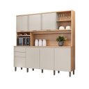 Ver imagem 2 de Kit Cozinha Austin 2.20 Linea Brasil Cinza/Jequitibá/Gris Fosco