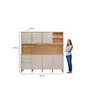 Ver imagem 4 de Kit Cozinha Austin 2.20 Linea Brasil Cinza/Jequitibá/Gris Fosco